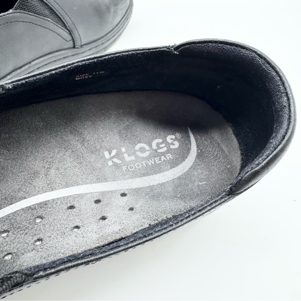 Klogs Footwear Women's Moxy Leather Slip-On Work Clogs Black‎ Size 11 Office - Picture 11 of 13